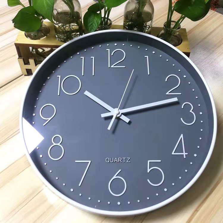 Unisex 30cm Lydlös Veggklokke – Modern Minimalistisk Design