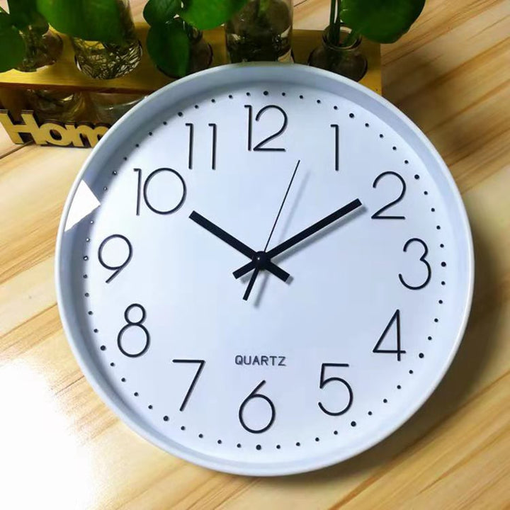 Unisex 30cm Lydlös Veggklokke – Modern Minimalistisk Design