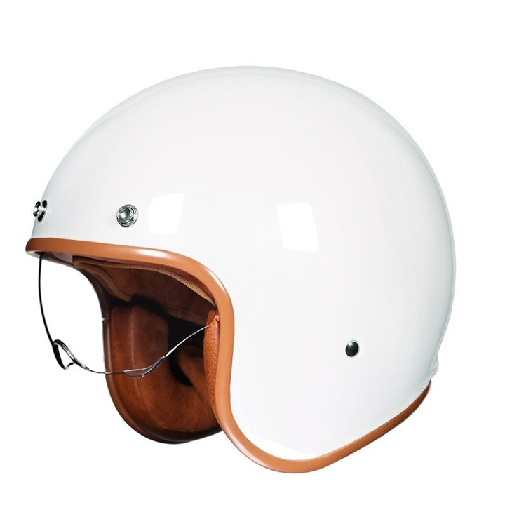 Unisex Åpen Motorsykkelhjelm i Retro Design