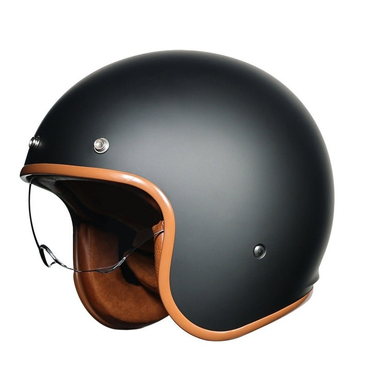 Unisex Åpen Motorsykkelhjelm i Retro Design
