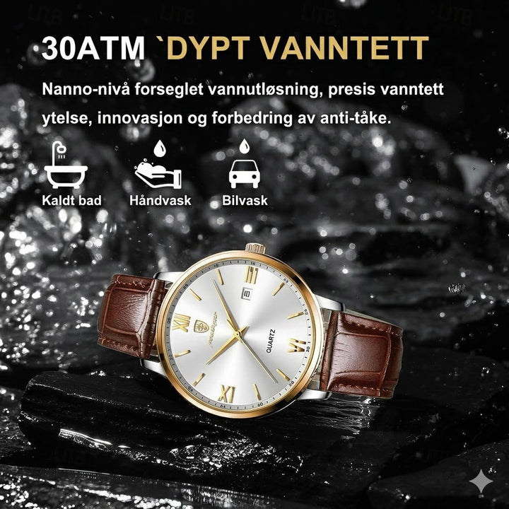 Luksuriöst Armbåndsur för Män - Elegant Kvartsklokke