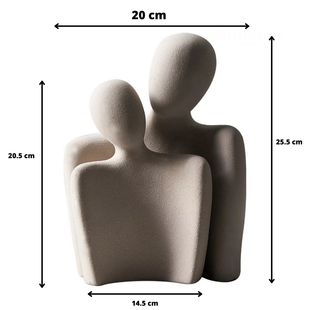 Abstrakt Kjärlighetsstatue – Elegant Modern Hemmedekorasjon