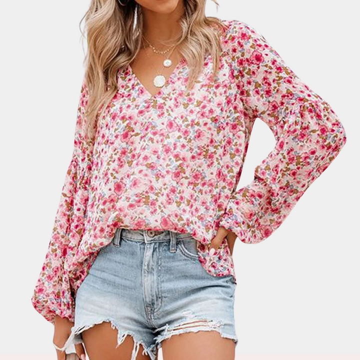Blomstret Sommerbluse - Feminin Stil | Sommerklär