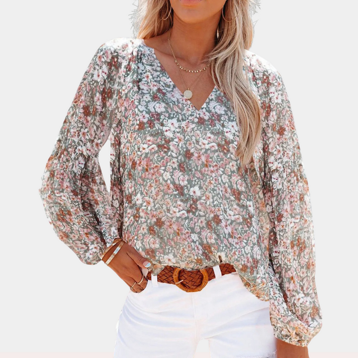 Blomstret Sommerbluse - Feminin Stil | Sommerklär