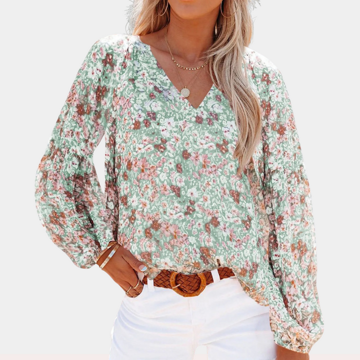 Blomstret Sommerbluse - Feminin Stil | Sommerklär