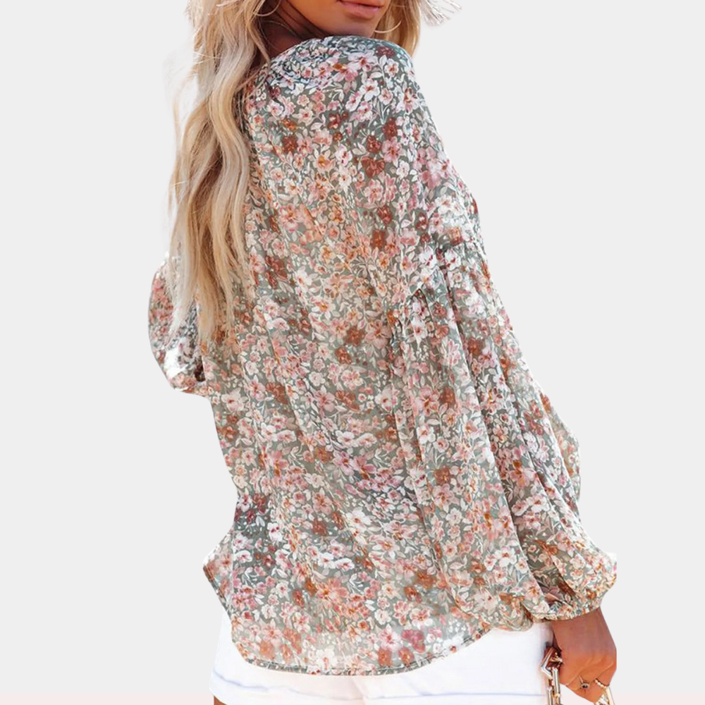 Blomstret Sommerbluse - Feminin Stil | Sommerklär