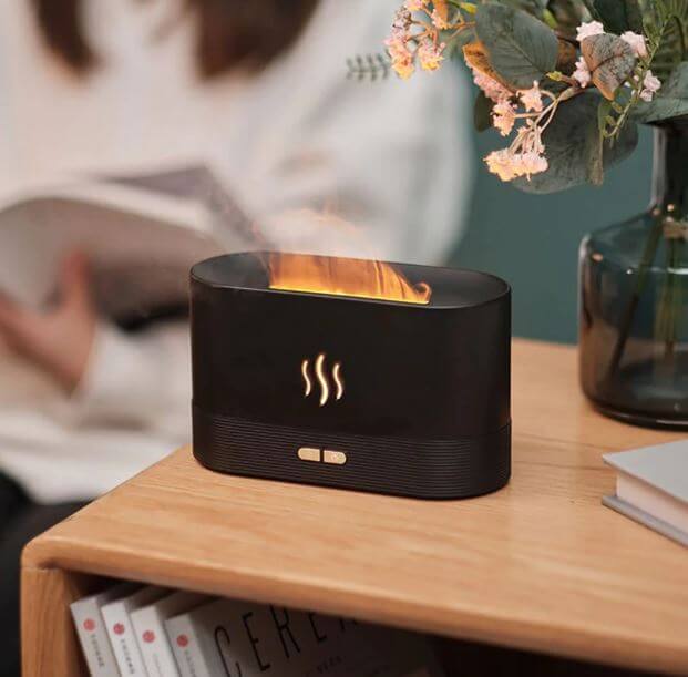 Aromaterapi Diffuser med Flammeeffekt för Hemmet