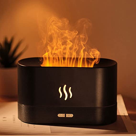 Aromaterapi Diffuser med Flammeeffekt för Hemmet
