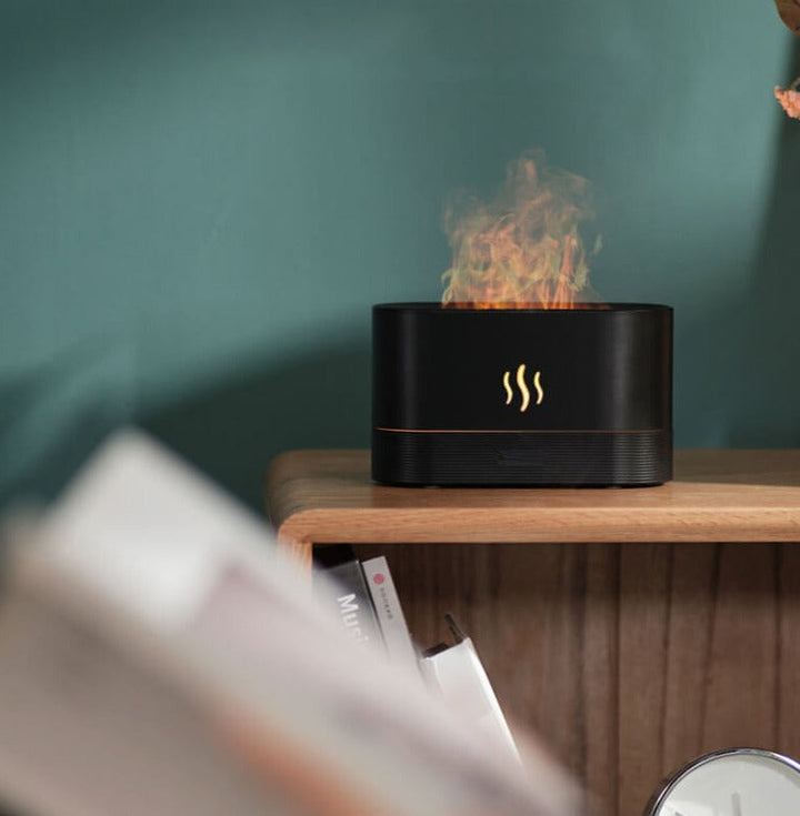 Aromaterapi Diffuser med Flammeeffekt för Hemmet