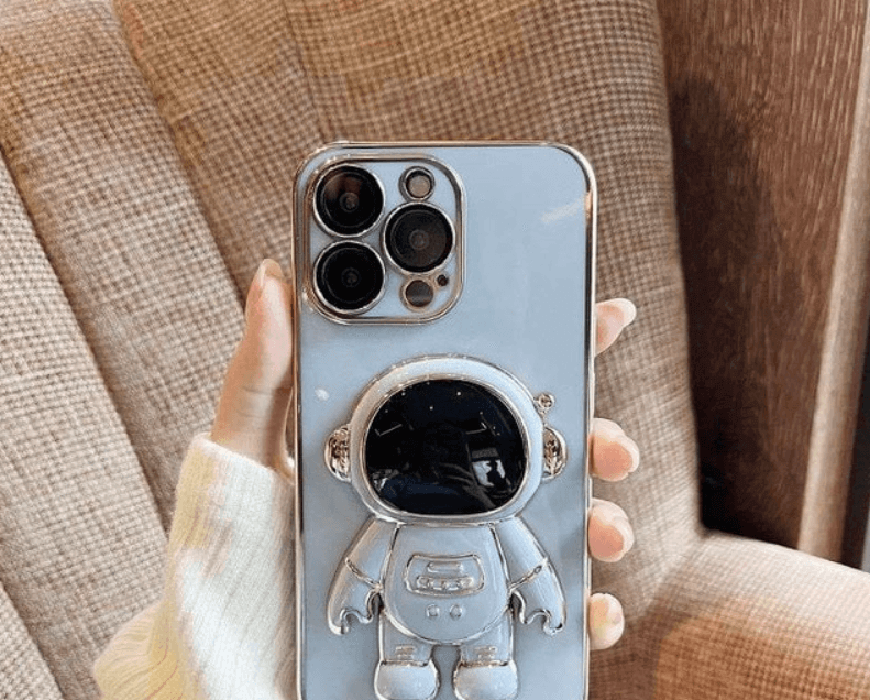 Astronaut Telefondeksel för iPhone – Unikt Design &amp; Praktisk Stativ