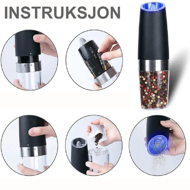Automatisk Elektrisk Salt- och Pepperkvern | Slitstark och Lätt