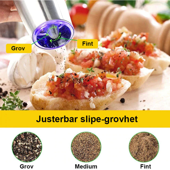 Automatisk Elektrisk Salt- och Pepperkvern | Slitstark och Lätt
