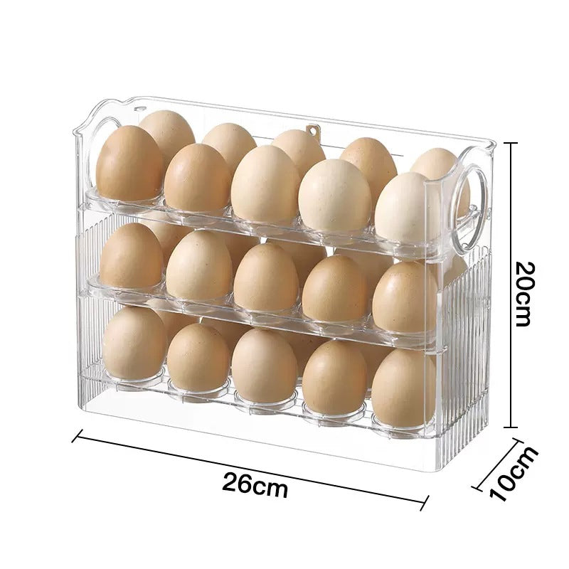 Automatisk Flip Egg Boks - Kjöleskap Organisering för 30 Egg