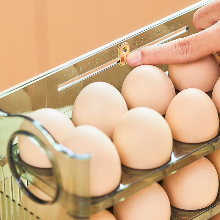 Automatisk Flip Egg Boks - Kjöleskap Organisering för 30 Egg