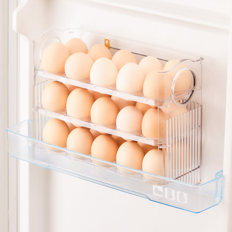 Automatisk Flip Egg Boks - Kjöleskap Organisering för 30 Egg