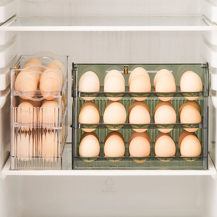 Automatisk Flip Egg Boks - Kjöleskap Organisering för 30 Egg