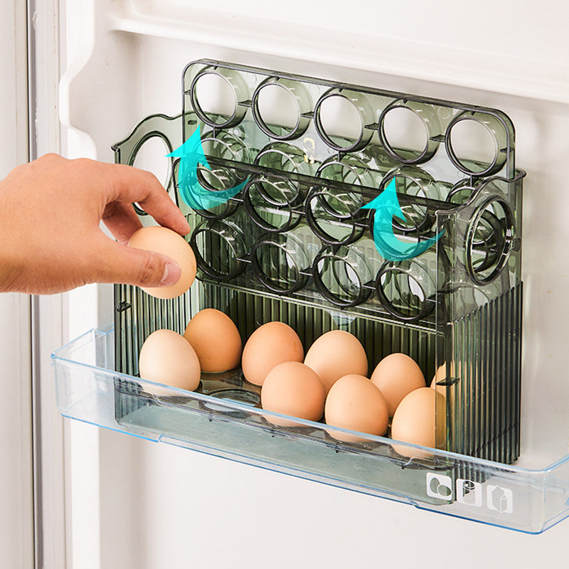 Automatisk Flip Egg Boks - Kjöleskap Organisering för 30 Egg
