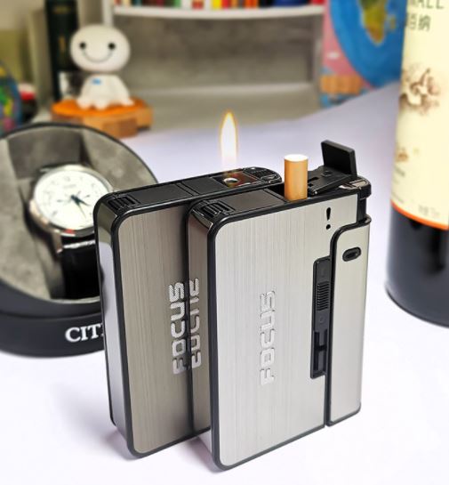 Automatisk Sigarettetui med Integrerad Lighter