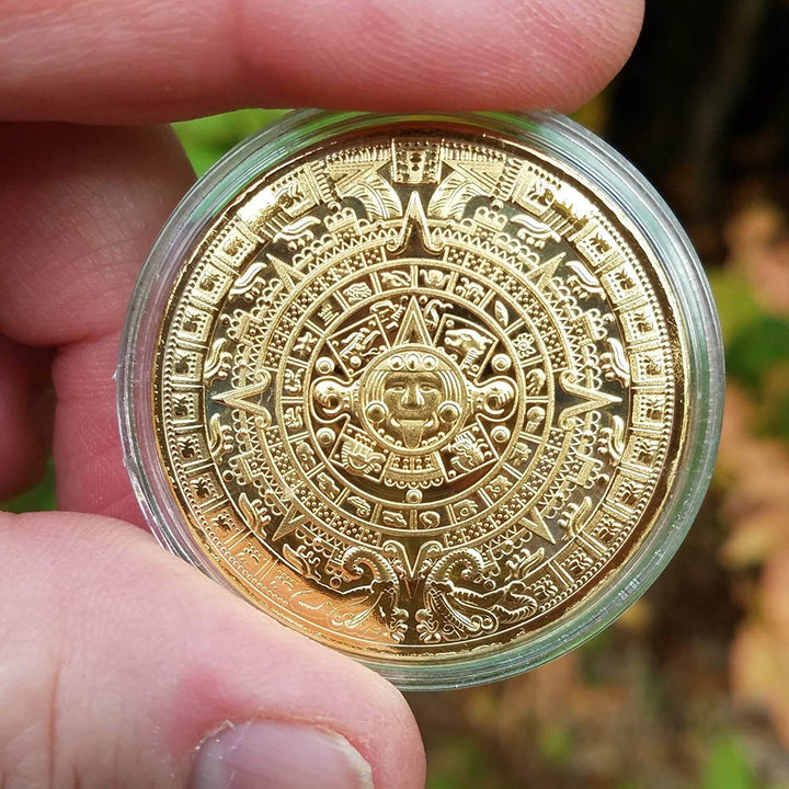 Aztekisk Kalendermedalje Dekorasjon