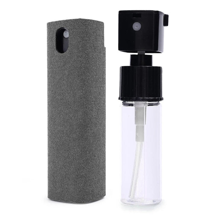 Bärbar 2-i-1 Skjermrenser med Spray &amp; Mikrofiberklut