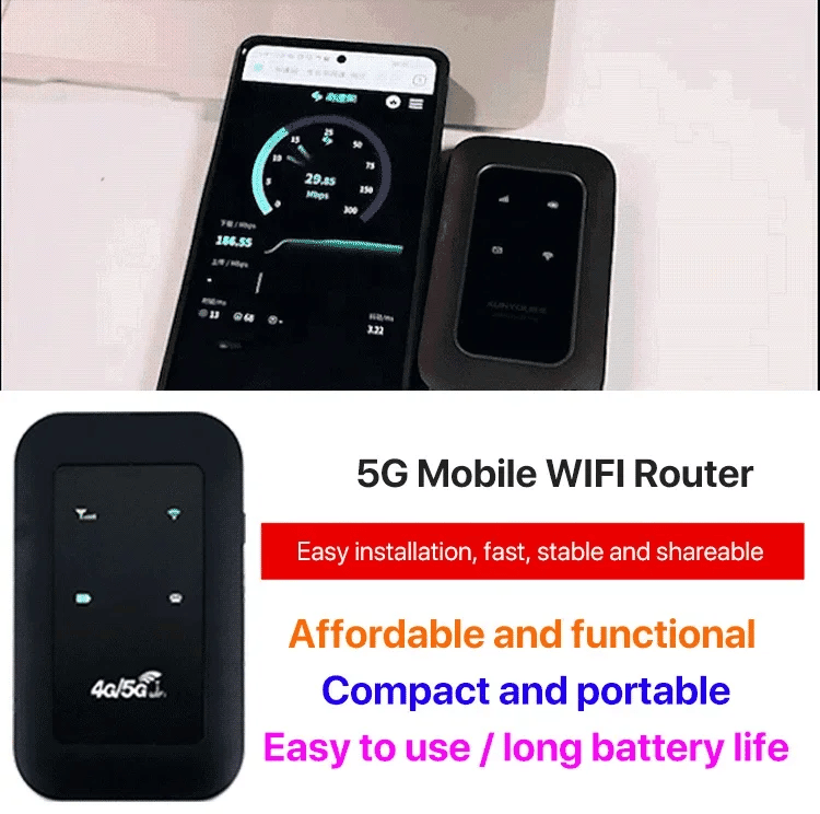 Bärbar 5G WiFi-ruter för Höghastighets Internett