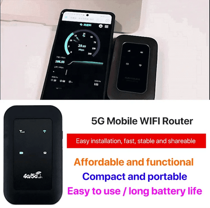 Bärbar 5G WiFi-ruter för Höghastighets Internett