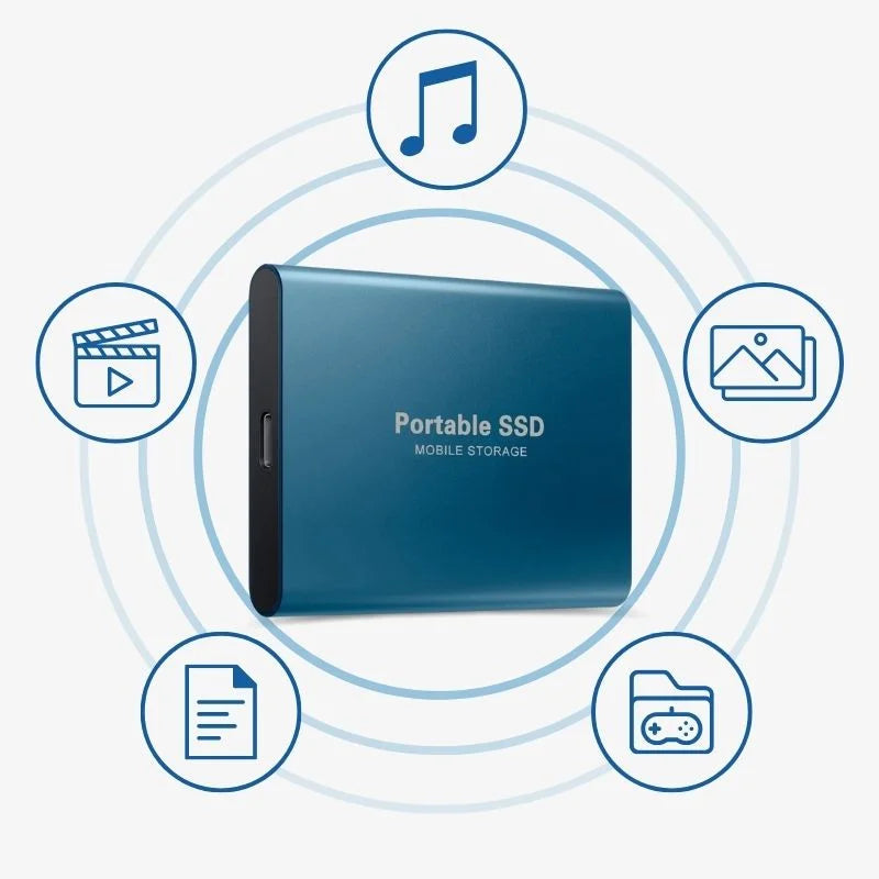 Bärbar Ekstern SSD för Snabb Lagring och Dataoverföring