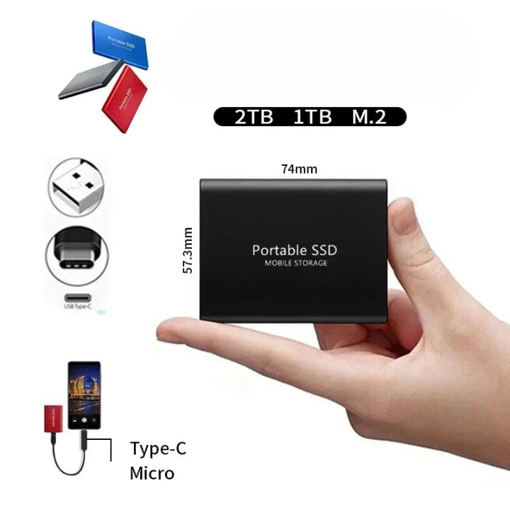Bärbar SSD-Solid State Drive för Hurtig Lagring