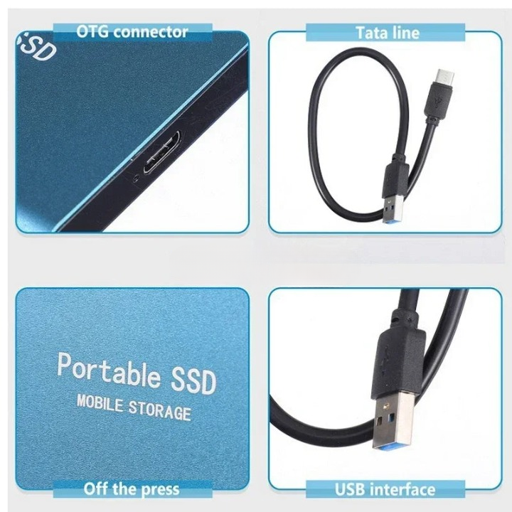 Bärbar SSD-Solid State Drive för Hurtig Lagring