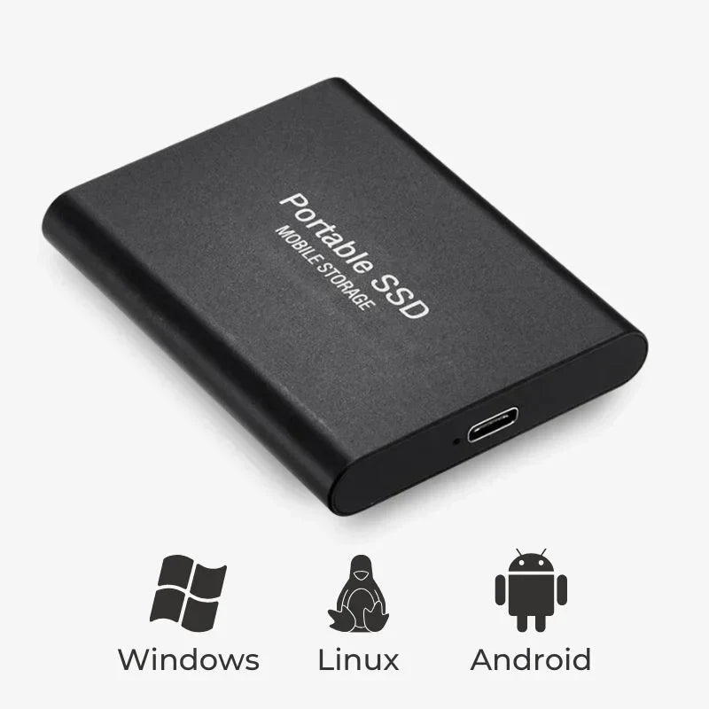 Bärbar Ekstern Solid State Disk – Snabb USB 3.1 Lagring