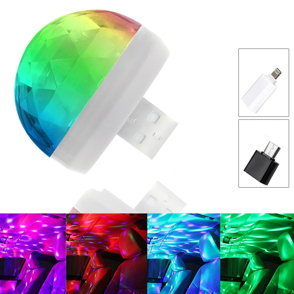 Bärbar USB Disco Lyssopp för Fest