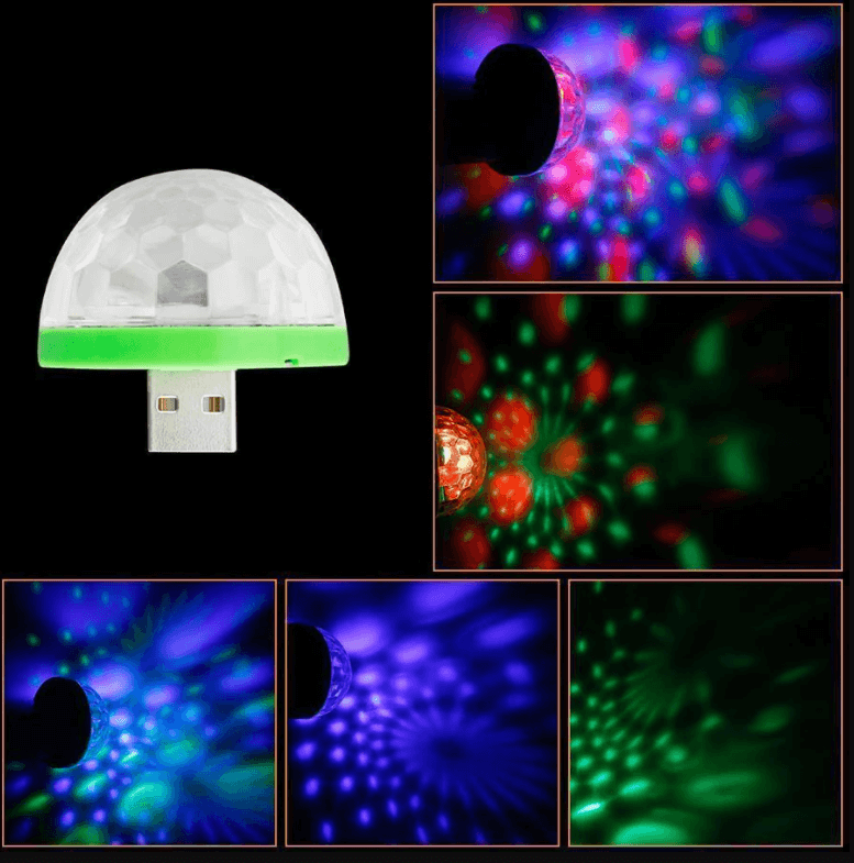 Bärbar USB Disco Lyssopp för Fest