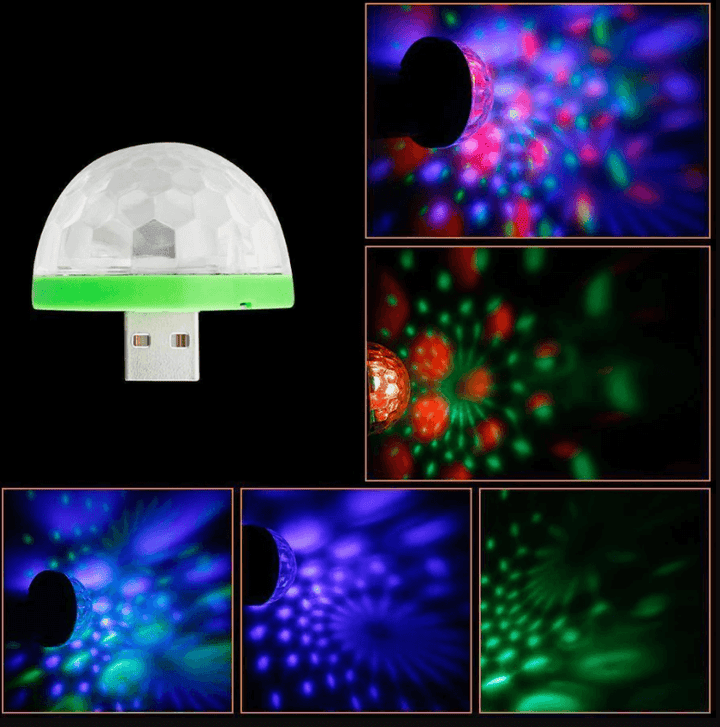 Bärbar USB Disco Lyssopp för Fest