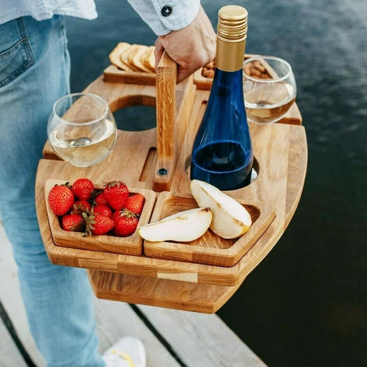 Bärbart Piknikbord i Trä – Perfekt för Utomhus Hygge