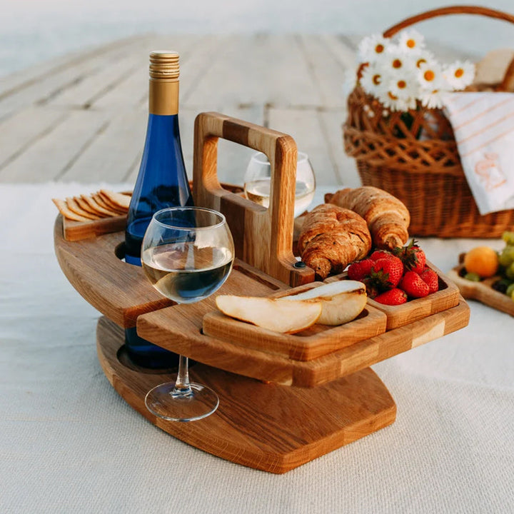 Bärbart Piknikbord i Trä – Perfekt för Utomhus Hygge