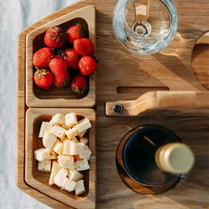 Bärbart Vinbord för Utomhus Användning – Perfekt för Piknik