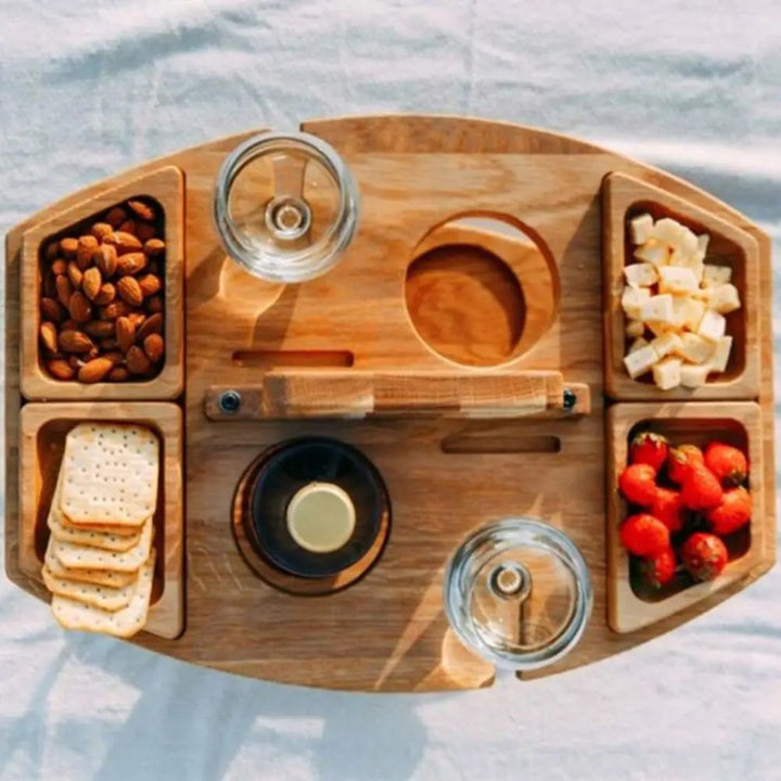Bärbart Vinbord för Utomhus Användning – Perfekt för Piknik