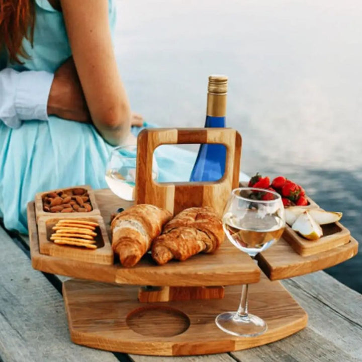 Bärbart Vinbord för Utomhus Användning – Perfekt för Piknik