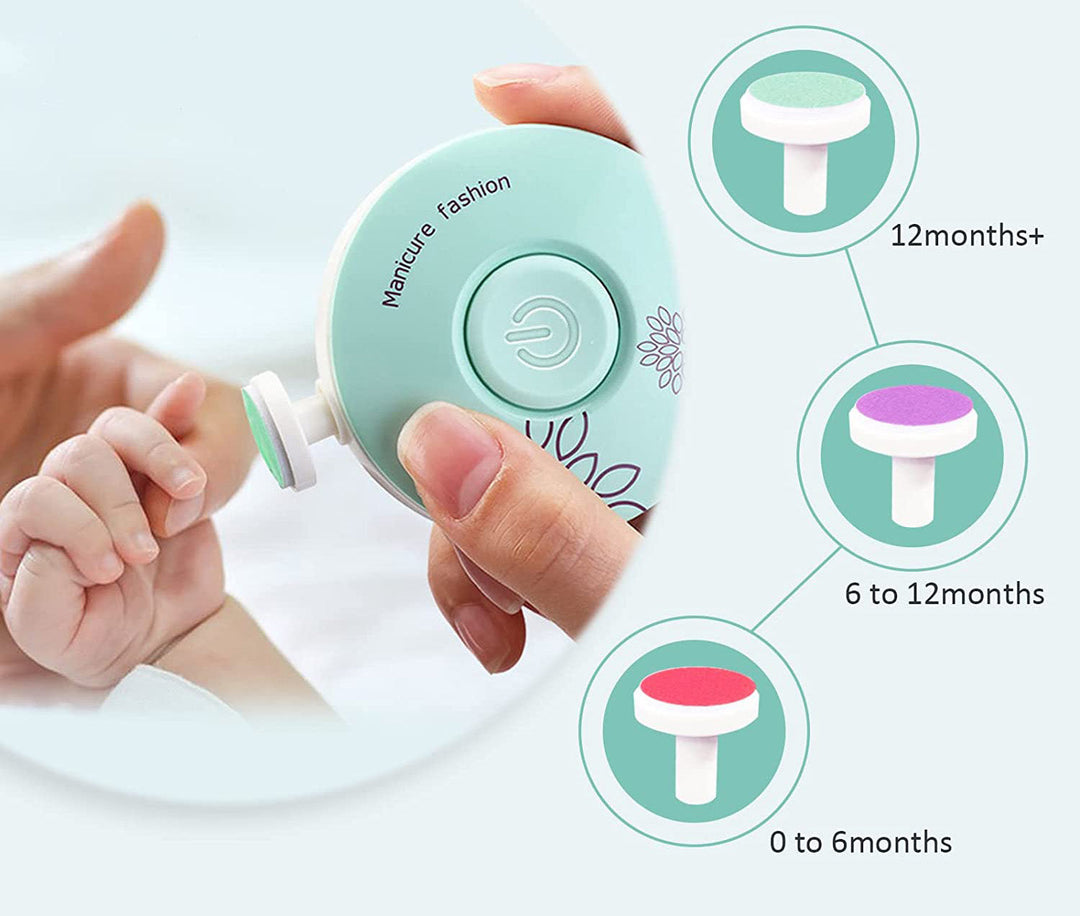Baby Elektrisk Negletrimmer - Säker, Stille och Effektiv