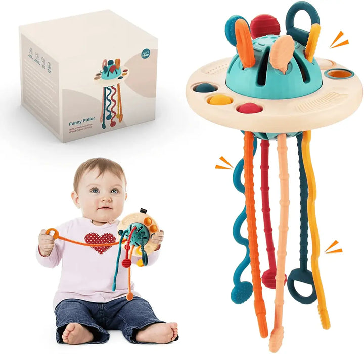 Baby Silikon UFO Sensorisk Trekkleke