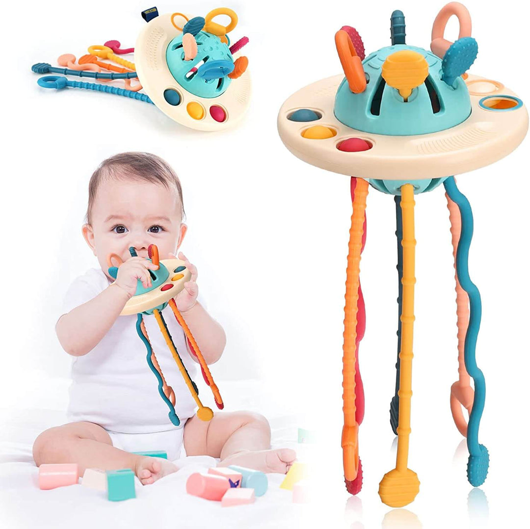 Baby Silikon UFO Sensorisk Trekkleke