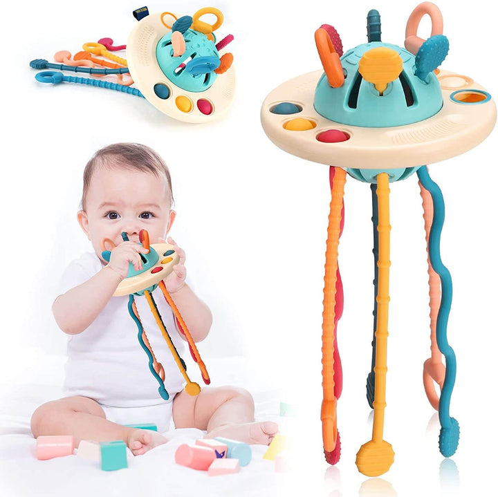Baby Silikon UFO Sensorisk Trekkleke
