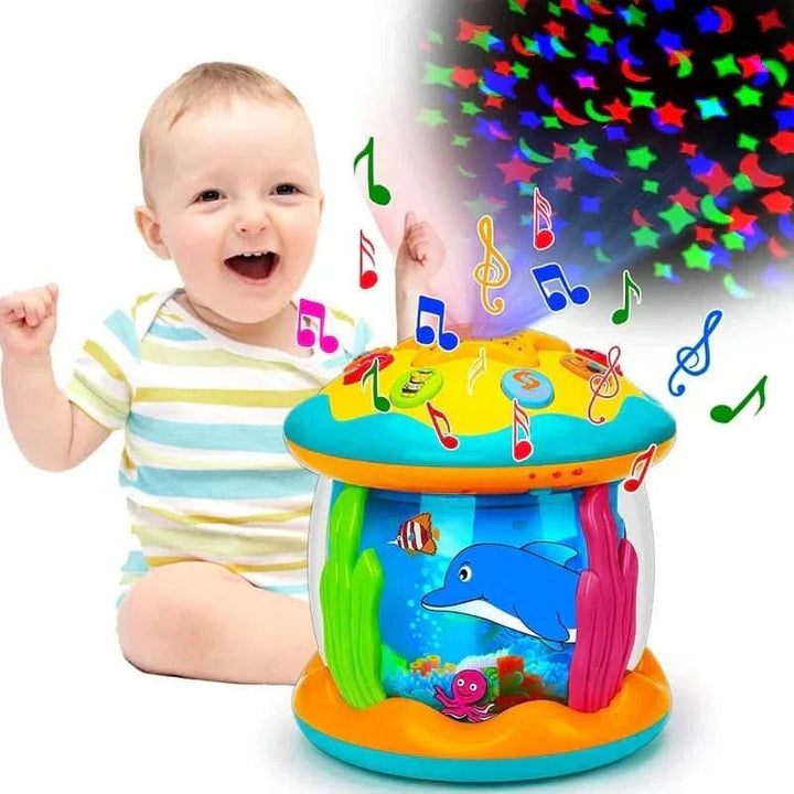 Babytromme med Ljus och Ljud - Stimulerende Leksak