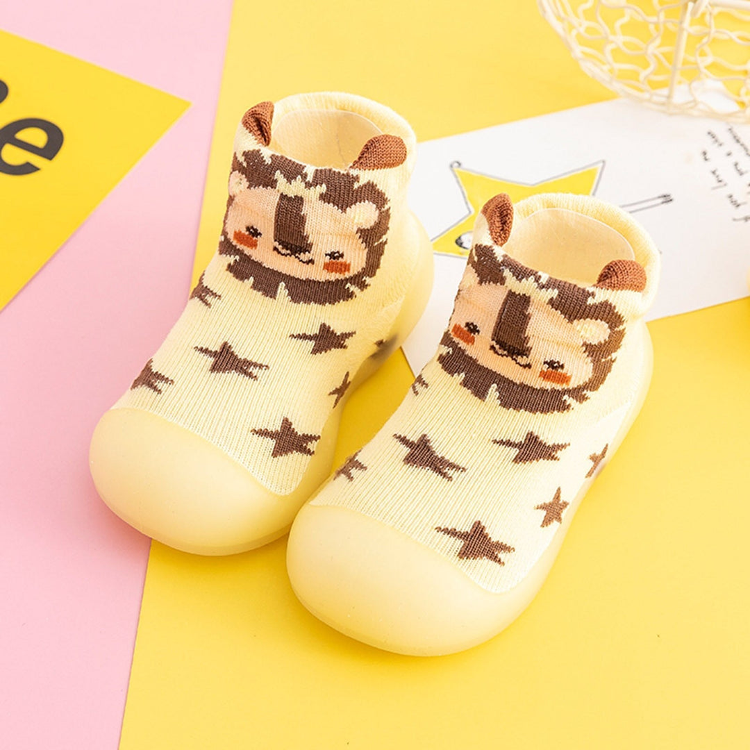 Baby Stickade Sokkesko med Antiskli Sula