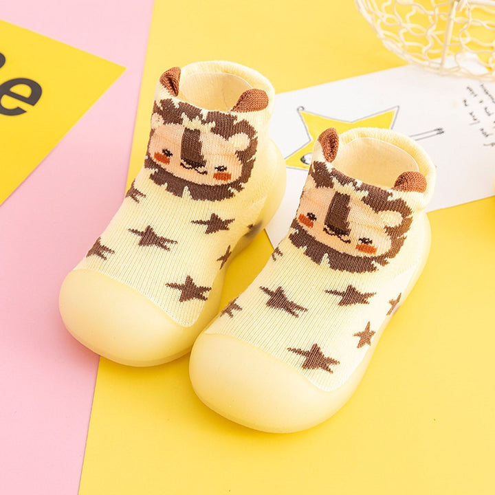 Baby Stickade Sokkesko med Antiskli Sula