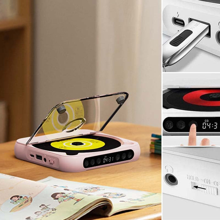 Bärbar CD-spiller - Bluetooth | Hi-Fi Ljud | Flera Färger