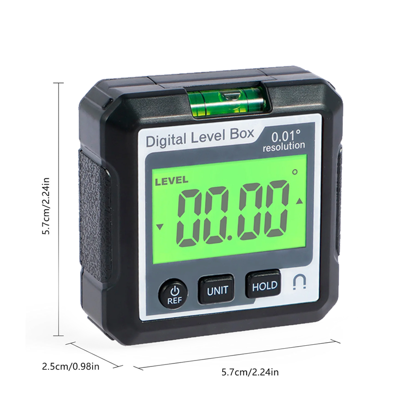 Bärbar Digital Högdepresisjons Vinkelmåler | LCD | IP65