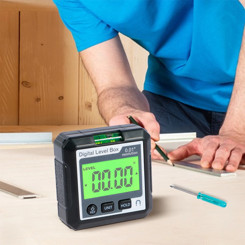 Bärbar Digital Högdepresisjons Vinkelmåler | LCD | IP65