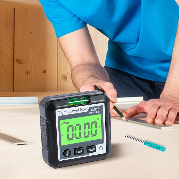 Bärbar Digital Högdepresisjons Vinkelmåler | LCD | IP65