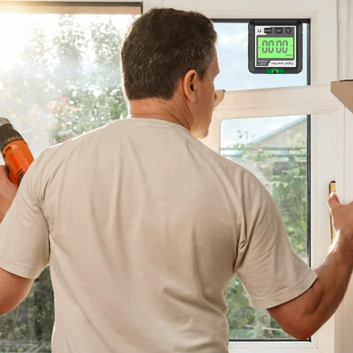 Bärbar Digital Högdepresisjons Vinkelmåler | LCD | IP65